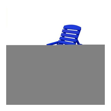 Jayhawk Plastics Frog Furnishings Pensacola Chaise Lounge, Blue PB ADPENCLBLU